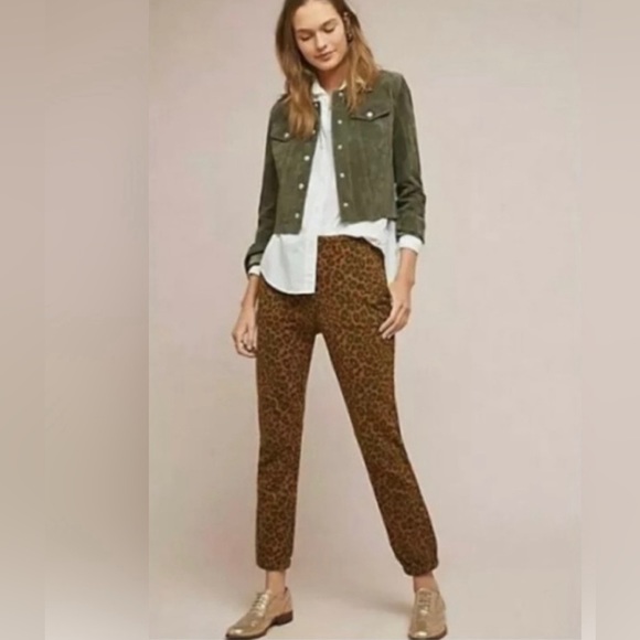 Anthropologie Sanctuary Cheetah Print Moto Joggers - Picture 2 of 11